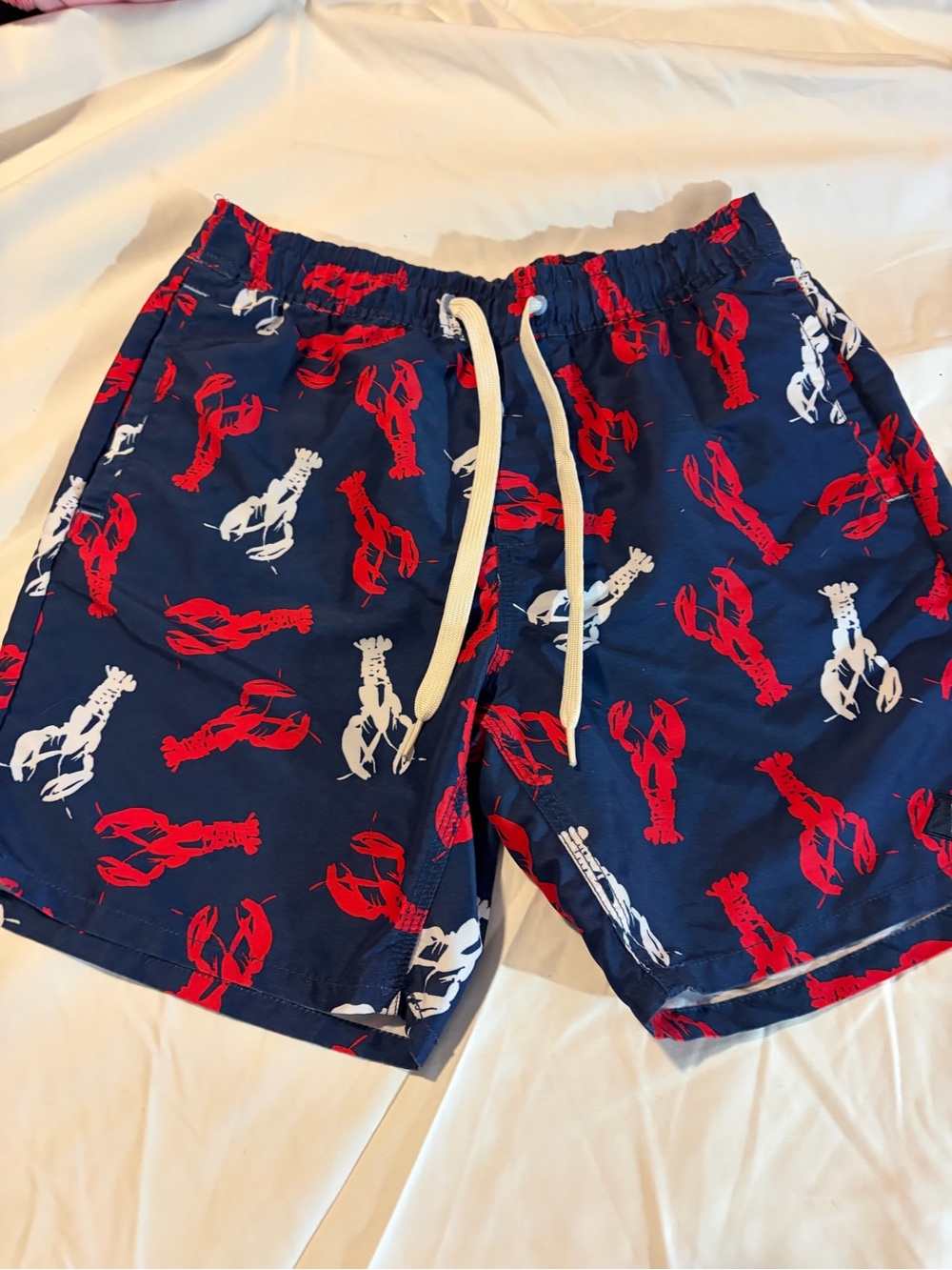 Sperry red, white and blue Swim Trunks Lobster Print men’s size small